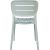 Chair MANGO 42,5x53,5xH79cm, greenish gray plastic