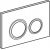 Geberit Sigma 21 Dual Flush Actuator with Zinc Frame in Red Gold