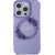 Guess PC|TPU Flowers Ring Glossy Logo MagSafe  maciņš iPhone 15 Pro Max violets