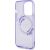 Guess PC|TPU Flowers Ring Glossy Logo MagSafe Korpuss iPhone 15 Pro violets