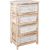 Chest of drawers KASEKE with 4-storage units 40x29x73cm, natural