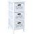 Chest of drawers MIHKLI with 3 storage units 26x32x63cm, white
