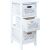Chest of drawers MIHKLI with 3 storage units 26x32x63cm, white