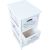 Chest of drawers MIHKLI with 3 storage units 26x32x63cm, white