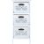 Chest of drawers MIHKLI with 3 storage units 26x32x63cm, white