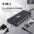 Aula OT-95117 8in1 USB-C к HDMI 4K 30Hz + VGA + USB3.0 x2 + PD + 1000M LAN + SD + 3.5mm аудиоразъем