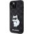Karl Lagerfeld KLHCP14SSAKHPHPCK iPhone 14 6,1" melns safjāno monogramma Choupette