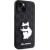 Karl Lagerfeld KLHCP14SSAKHPHPCK iPhone 14 6,1" melns safjāno monogramma Choupette
