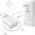 ECOBOX  ŁADOWARKA SIECIOWA 20W BIAŁA TYP-C PD  + KABEL IPHONE USB-C DO LIGHTNING BOX