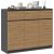Top E Shop 3D3S chest of drawers 120x40x97 cm, anthracite/artisan