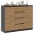 Top E Shop 2D4S chest of drawers 120x40x97 cm, anthracite/artisan