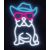 Manta SNL114MT Style Neon Lights Bulldog Dog With Glasses