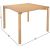 Dining table GARDENIA 90x90xH75cm, oak