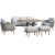 Garden furniture set MALISE 6-parts, beige