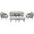 Garden furniture set MALISE 6-parts, beige
