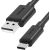 UNITEK USB CABLE USB-A — USB-C 25CM, Y-C480BK