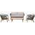 Garden furniture set TUXEDO table, sofa and 2 chairs