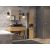Top E Shop Topeshop NEL III ANT/ART bathroom storage cabinet Graphite, Oak