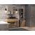 Top E Shop Topeshop NEL III ANT/ART bathroom storage cabinet Graphite, Oak