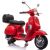 Lean Cars Vespa Scooter Electric Ride On Motorcycle - Red