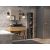 Top E Shop Topeshop NEL II ANT/ART bathroom storage cabinet Graphite, Oak