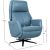 Recline armchair DAMIANO with electric mechanism, blue leather