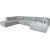 Corner sofa FORTE U-shape LC, beige