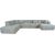 Corner sofa FORTE U-shape LC, beige