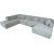 Corner sofa FORTE U-shape LC, beige