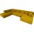Corner sofa FORTE U-shape LC, brownish yellow