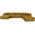 Corner sofa FORTE U-shape RC, brownish yellow