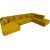 Corner sofa FORTE U-shape RC, brownish yellow