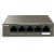 Tenda TEF1105-4-63W network switch Unmanaged Fast Ethernet (10/100) Power over Ethernet (PoE) Desktop/Wall-Mounting Grey