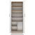 Top E Shop dokumentu skapis OLIV 2D, 74×35×180 cm, SONOMA ozolkoka / baltā kombinācijā