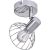Activejet GIZEL single ceiling wall lamp chrome E14 spotlight for living room