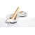 GEFU SURI Walnut, White Porcelain, Teak wood Mortar & pestle
