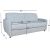 Sofa bed BRANDON 3-seater, bluish-gray mélange