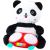 Leantoys Pluszowa Panda Z Bębenkami Maskotka Przytulanka Światła Dźwięki