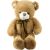 Leantoys Pluszowa Maskotka Przytulanka Miś z Brązową Kokardą w Paski 60cm LEAN Toys
