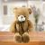 Leantoys Pluszowa Maskotka Przytulanka Miś z Brązową Kokardą w Paski 60cm LEAN Toys