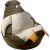 Go Gift Sako sack pouffe Sowa brown-beige XL 130 x 90 cm