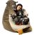 Go Gift Sako sack pouffe Sowa brown-beige XL 130 x 90 cm