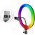 Elight RGB12 31cm 2in1 Baltais un Krāsainais RGB LED Gaismas Gredzens ar Viedtālruņa Turētāju + BT Tālvadības Pults Melns
