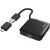 Hama USB 3.0 Hub 4x USB-A Ports ar USB-C Adapteri Kompakts Dizains