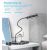 Elight T8 5W Настольная флекси лампа с 15W Беспроводной зарядкой и держателями для Телефона / Часов / наушников Белый