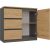 Top E Shop Topeshop COSTA ANT/ART BA KPL kumode, 200×40×75 cm, antracīta un ozolkoka tonī