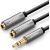 Ugreen Audio splitter 3.5 mm Y‑Austiņu Sadalītājs 20cm