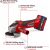 EINHELL Power X-Change cordless angle grinder TC-AG 18/115 Li Kit, 18 Volt red/black, Li-Ion battery 4.0 Ah