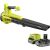 Ryobi ONE+ Cordless Leaf Blower RY18BLB-140, 18 Volt (green/black, Li-Ion battery 4.0 Ah)