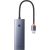 Hub Baseus UltraJoy Series Lite 4-Port (USB to USB 3.0*3+RJ45*1+USB-C 5V) (gray)